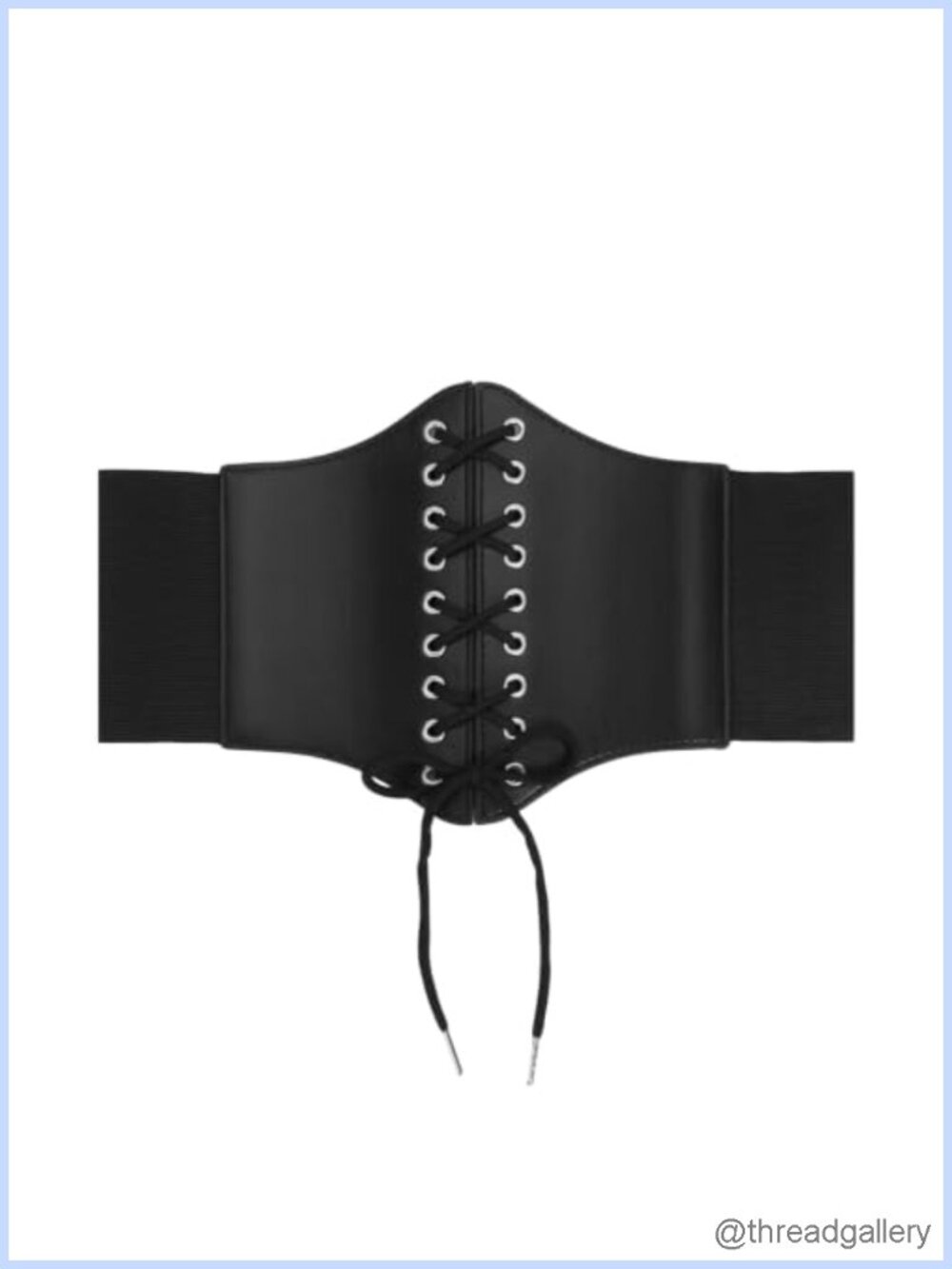 Faux Leather Lace-Up Renaissance Corset Belt Elastic Waist